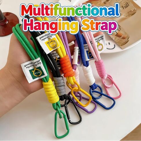 6 Pack Colorful Phone Lanyard Wrist Strap, Anti-Lost DIY Universal Strap with Tether Tabs, Multifunctional for Outdoor Travel Workout, Great Holiday Gifts, Festival Daily Gift Accessories in Saudi Arabia