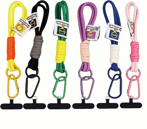 6 Pack Colorful Phone Lanyard Wrist Strap, Anti-Lost DIY Universal Strap with Tether Tabs, Multifunctional for Outdoor Travel Workout, Great Holiday Gifts, Festival Daily Gift Accessories in Saudi Arabia