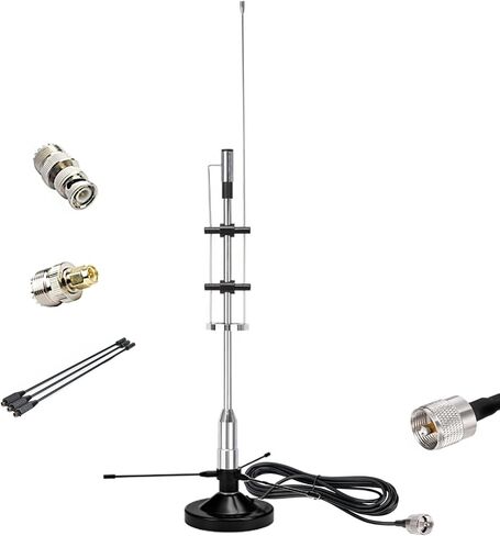 25-3000MHz Desktop Police Scanner Antenna Magnetic Base, 2m 70cm Vehicle Mobile HF VHF UHF GMRS Radio Antennas for Scanners Radio, with 16.4ft Cable BNC/SMA/SO239/ VHF UHF Ground Plane in Saudi Arabia