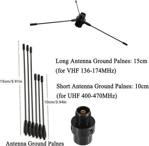 25-3000MHz Desktop Police Scanner Antenna Magnetic Base, 2m 70cm Vehicle Mobile HF VHF UHF GMRS Radio Antennas for Scanners Radio, with 16.4ft Cable BNC/SMA/SO239/ VHF UHF Ground Plane in Saudi Arabia
