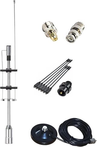 25-3000MHz Desktop Police Scanner Antenna Magnetic Base, 2m 70cm Vehicle Mobile HF VHF UHF GMRS Radio Antennas for Scanners Radio, with 16.4ft Cable BNC/SMA/SO239/ VHF UHF Ground Plane in Saudi Arabia