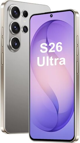 Unlocked Phone I26 Ultra Android Phone 10-core 12GB+512GB Cell Phone 7 inch HD Screen Mobile Phone 108MP+48MP Camera 6800 mAh Extra Large Battery 5G Dual SIM (Black) in Saudi Arabia