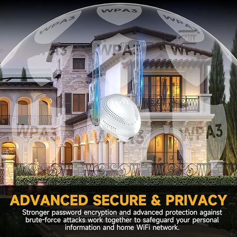 2026 Mesh AX3000 WiFi 6 معزز إشارة موسع للمنزل، نطاق يصل إلى 20 كيلو متر مربع، مكرر إنترنت لاسلكي بسرعة 3000 ميجا بت في الثانية، مكبر إشارة ثنائي النطاق مع منفذ جيجابت إيثرنت، موسع واي فاي أسرع 10 مرات in Kuwait