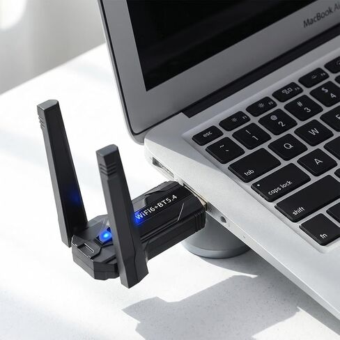 AX900 USB WiFi 6 Adapter, Bluetooth 5.4 Dual Band Wireless Network Card, 600Mbps Gigabit High-Speed USB Receiver with AP Mode for PC Desktop Laptop in Saudi Arabia
