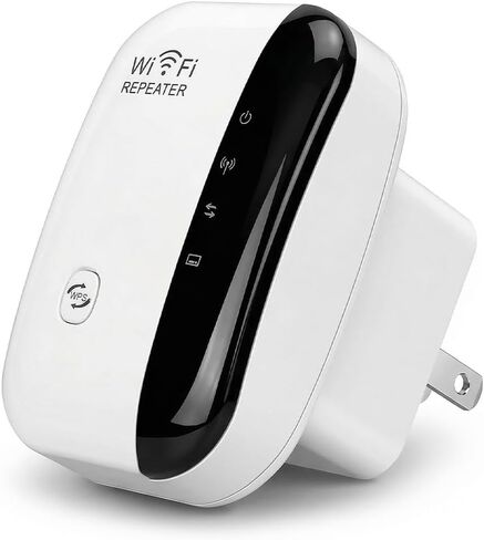 Fast WiFi Extender, Signal Booster for Home, Long Range WiFi Repeater Up to 1614 sq.ft Coverage, Easy Set Up WiFi Repeater Wireless Signal Booster with Ethernet Port for Indoor/Outdoor (US, White) in Saudi Arabia