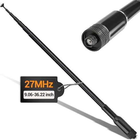 27Mhz CB Radio Antenna Whip Soft SMA-Female Adapter Compatible with Quansheng UV-K5(8) TK11 Mobile Portable RT-860 RT-880 RT-880G UV-98 Plus RT-920 RT-950 RT-950 PRO CB Radio Handheld Antennas in Kuwait