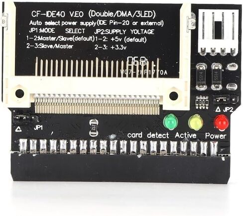 محول CF إلى IDE 40 Pin Female Interface - قارئ بطاقة فلاش مدمج لمحركات الأقراص من النوع I/II/Micro، مدخل طاقة 5 فولت in Saudi Arabia