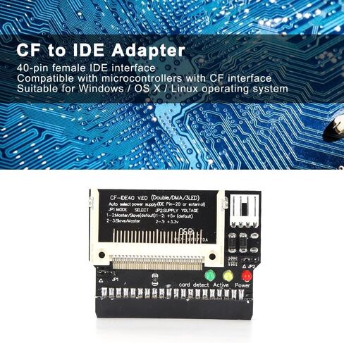 محول CF إلى IDE 40 Pin Female Interface - قارئ بطاقة فلاش مدمج لمحركات الأقراص من النوع I/II/Micro، مدخل طاقة 5 فولت in Saudi Arabia