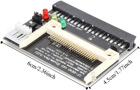 محول CF إلى IDE 40 Pin Female Interface - قارئ بطاقة فلاش مدمج لمحركات الأقراص من النوع I/II/Micro، مدخل طاقة 5 فولت in Saudi Arabia