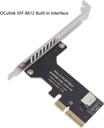 بطاقة محول PCIe 4.0 X4 إلى Oculink SFF-8611/8612، بطاقة توسيع 64 جيجابت في الثانية U.2 NVMe SSD مع دعامة 80 مم/120 مم، متوافقة مع PCIe 3.0/2.0 لنظام التشغيل Linux OS X in Saudi Arabia
