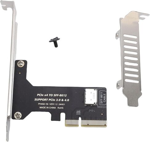بطاقة محول PCIe 4.0 X4 إلى Oculink SFF-8611/8612، بطاقة توسيع 64 جيجابت في الثانية U.2 NVMe SSD مع دعامة 80 مم/120 مم، متوافقة مع PCIe 3.0/2.0 لنظام التشغيل Linux OS X in Saudi Arabia