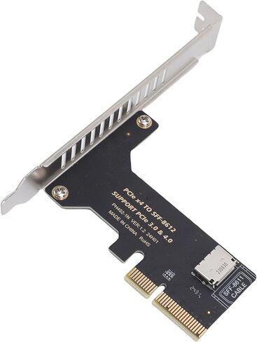 بطاقة محول PCIe 4.0 X4 إلى Oculink SFF-8611/8612، بطاقة توسيع 64 جيجابت في الثانية U.2 NVMe SSD مع دعامة 80 مم/120 مم، متوافقة مع PCIe 3.0/2.0 لنظام التشغيل Linux OS X in Saudi Arabia
