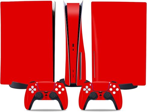 Decal Cover Skin Compatible with PlayStation 5 Console and Controllers Disc Edition (Purple Color) in Saudi Arabia