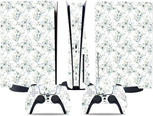 Decal Cover Skin Compatible with PlayStation 5 Console and Controllers Disc Edition (Purple Color) in Saudi Arabia