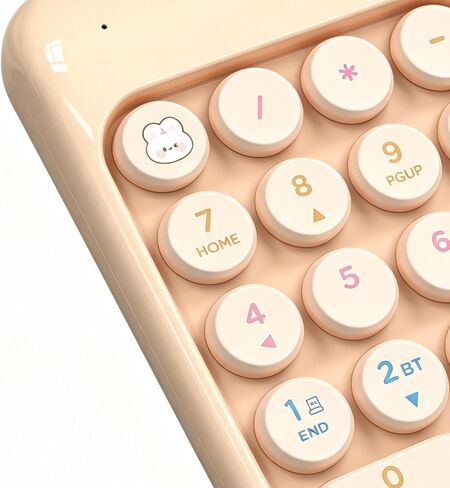 Wireless Number Pad | 18 Keys Cartoon External Numpad | 2.4G Numeric Keypad - for Financial Accounting Office Work Study Game PC Laptop in Saudi Arabia