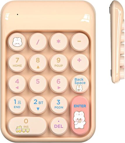 Wireless Number Pad | 18 Keys Cute Numpad - 2.4G Numeric Keypad,for Financial Accounting Office Work Study Game PC Laptop in Saudi Arabia