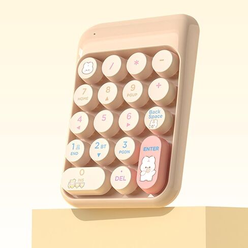 Wireless Number Pad | 18 Keys Cute Numpad - 2.4G Numeric Keypad,for Financial Accounting Office Work Study Game PC Laptop in Saudi Arabia