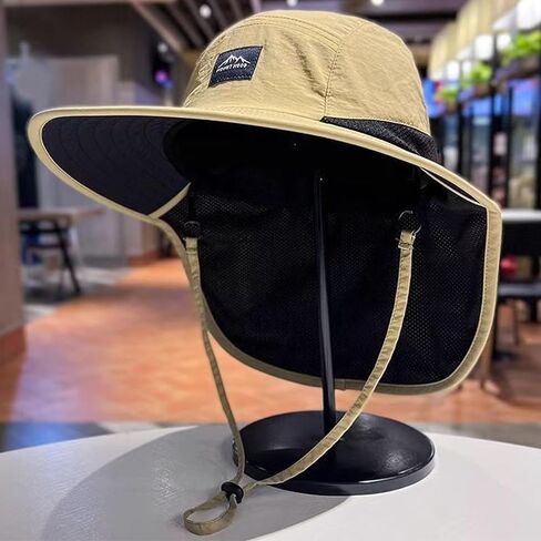 Summer Retro Neck Protection Sun Hats for Women Men Sun Protection Hiking Fishing Hat Western Outdoor Shawl Caps in Saudi Arabia