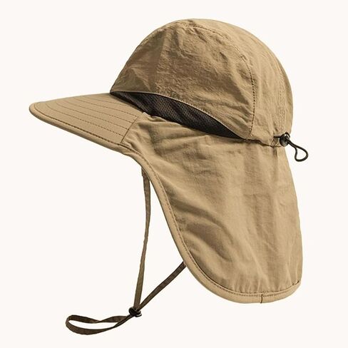 Summer Retro Neck Protection Sun Hats for Women Men Sun Protection Hiking Fishing Hat Western Outdoor Shawl Caps in Saudi Arabia