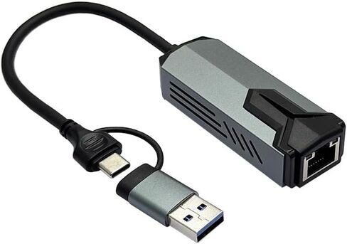 محول PUSOKEI USB 3.0 إلى إيثرنت، محول شبكة USB C إلى RJ45 Gigabit LAN (5000 ميجا بت في الثانية)، سرعة شبكة 5 جيجابت، متوافق مع Thunderbolt 4/3، لأجهزة الكمبيوتر المحمول والكمبيوتر الشخصي in Saudi Arabia
