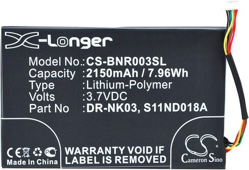 Cameron Sino Battery for Barnes & Noble BNRV300, BNTV350, Nook Simple Touch, Simple Touch 6" PN:Barnes & Noble DR-NK03 2150mAh in Saudi Arabia