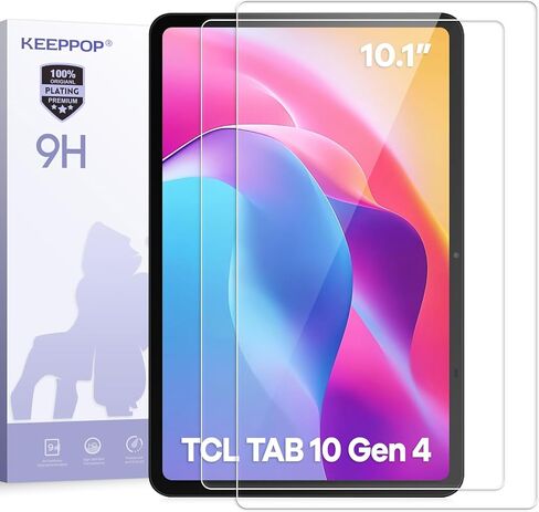 واقي شاشة لجهاز TCL TAB 10 Gen 4 اللوحي مقاس 10.1 بوصة 2025، صلابة 9H، مضاد للخدش، زجاج مقسى [عبوتان] in Kuwait