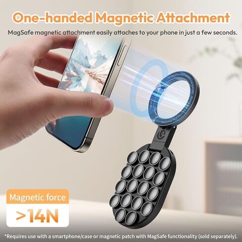 ULANZI MA39 MagLock حامل هاتف مغناطيسي 3 في 1 لـ MagSafe، حامل ثلاثي القوائم قابل للدوران 360 درجة مع مشبك حلقة تسلق، متوافق مع iPhone 17/16/15/14/13/12، مثالي للوحة القيادة والمطبخ والمكتب in Saudi Arabia