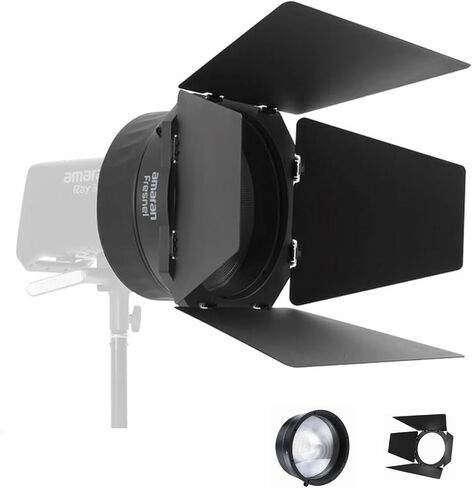 Amaran Fresnel Light Modifier مع شعاع قابل للتعديل 4 أبواب الحظيرة لـ Amaran Ray 360c و660c Halo 600x 300x وBig Bowens Mount LED Light in Saudi Arabia