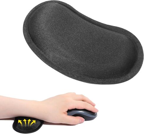 Thinp Mouse Wrist Rest, Ergonomic Memory Foam Wrist Pad for Mouse Mouses Wrists Support Pad with Non-Slip Base for Easy Typing Office Work and Laptop Computer Gaming (Black) in Saudi Arabia