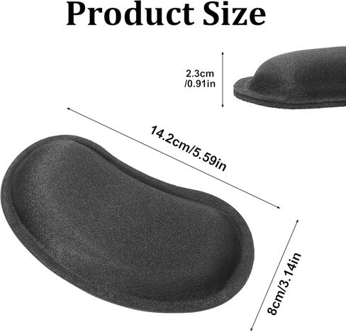 Thinp Mouse Wrist Rest, Ergonomic Memory Foam Wrist Pad for Mouse Mouses Wrists Support Pad with Non-Slip Base for Easy Typing Office Work and Laptop Computer Gaming (Black) in Saudi Arabia