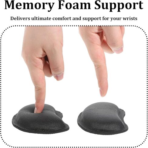Thinp Mouse Wrist Rest, Ergonomic Memory Foam Wrist Pad for Mouse Mouses Wrists Support Pad with Non-Slip Base for Easy Typing Office Work and Laptop Computer Gaming (Black) in Saudi Arabia