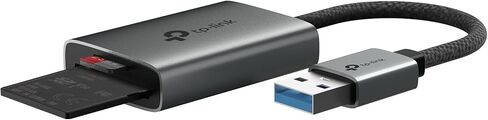 قارئ بطاقات SD من TP-Link، قارئ بطاقات USB 3.0 إلى SD وmicroSD عالي السرعة، قارئ بطاقات ذاكرة من الألومنيوم بفتحة مزدوجة لأجهزة الكمبيوتر المحمول والمزيد، يدعم بطاقات SD/SDHC/SDXC/microSD/microSDHC/microSDXC/TF سعة 2 تيرابايت (UA430) in Saudi Arabia