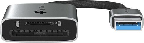 قارئ بطاقات SD من TP-Link، قارئ بطاقات USB 3.0 إلى SD وmicroSD عالي السرعة، قارئ بطاقات ذاكرة من الألومنيوم بفتحة مزدوجة لأجهزة الكمبيوتر المحمول والمزيد، يدعم بطاقات SD/SDHC/SDXC/microSD/microSDHC/microSDXC/TF سعة 2 تيرابايت (UA430) in Saudi Arabia