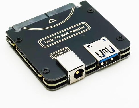 Sintech SAS to USB 3.0 Adapter Card, USB 3.1 Type C SAS SATA Hard Drive Enclosure Reader for 2.5 3.5 Inch HDD SSD with 12V/3A Power in Saudi Arabia