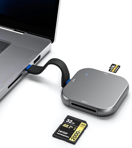 قارئ بطاقات USB C SD 4.0 مغناطيسي، قارئ بطاقات Micro SD محمول ومحول قارئ بطاقات ذاكرة من الألومنيوم لهاتف iPhone 17/16/15 MacBook، متوافق مع 312 ميجابايت/ثانية SD/TF/Micro SD in Kuwait