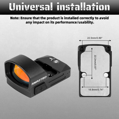 Shake to Wake Red Dot Mini Reflex Sight - 2 MOA Reflex Sight for RMR Footprint Optics in Saudi Arabia