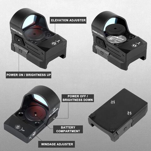 Shake to Wake Red Dot Mini Reflex Sight - 2 MOA Reflex Sight for RMR Footprint Optics in Saudi Arabia