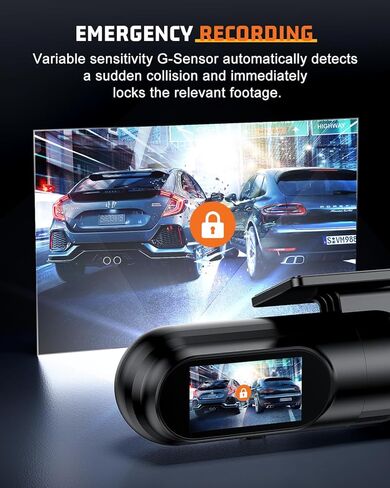 PENEMAY Dash Cam 2K كاميرا سيارة، Mini WiFi Dashcam مع 32 جيجابايت بطاقة SD Dash Cam أمامية، كاميرات رؤية ليلية محسنة للسيارة، كاميرا داش يتم التحكم فيها من خلال التطبيق مع وضع وقوف السيارات على مدار 24 ساعة، مستشعر G، تسجيل حلقة in Kuwait