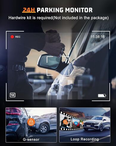 PENEMAY Dash Cam 2K كاميرا سيارة، Mini WiFi Dashcam مع 32 جيجابايت بطاقة SD Dash Cam أمامية، كاميرات رؤية ليلية محسنة للسيارة، كاميرا داش يتم التحكم فيها من خلال التطبيق مع وضع وقوف السيارات على مدار 24 ساعة، مستشعر G، تسجيل حلقة in Kuwait