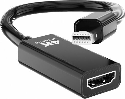 محول منفذ عرض صغير نشط 4K إلى HDMI، 4K@60 هرتز، محول DP صغير أحادي الاتجاه عالي السرعة إلى HDMI، Thunderbolt 1&2 إلى HDMI لأجهزة MacBook، والشاشة، والتوصيل والتشغيل، حزمة واحدة in Saudi Arabia