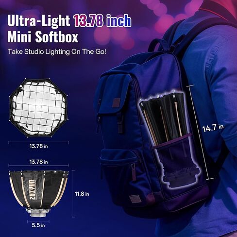 ZHIYUN 40D Bowens Mount Octagonal Softbox لسلسلة ZHIYUN X200 Molus G-Series B-Series إطلاق سريع مع شبكة قرص العسل لتسجيل الفيديو واستوديو التصوير الفوتوغرافي والتقاط الصور الشخصية in Saudi Arabia