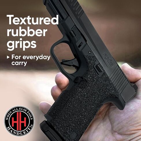 Handleitgrips Gun Grip Tape Compatible with Ruger RXM, Black Textured Rubber Pistol Grip Tape Inserts, Accessories, Veteran Owned, Made in USA in Saudi Arabia