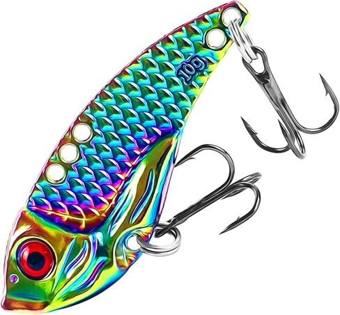 5 Pack Metal Blade Baits Fishing Lures VIB Spoons Swimbaits for Bass Trout Walleye Crappie in Saudi Arabia