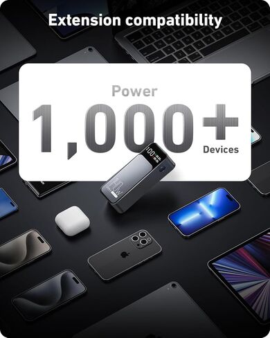 Laptop Power Bank, 27000mAh (99.9Wh) Portable Laptop Charger, PD 3.1 USB C in&Out Fast Charger External Battery Pack for iPhone 17 16 15 Pro Samsung MacBook Dell XPS iPad Steam Deck etc in Saudi Arabia