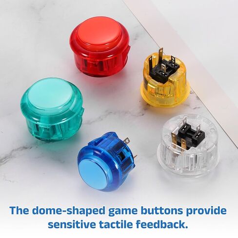 Nexarelle 4 Pcs Arcade LED Lights Push Button (24mm) - 5A 12/24V LED Illuminated Game Push Button for Arcade Machine/Fighting Stick/Video Gaming Controller, Red in Saudi Arabia
