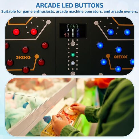 Nexarelle 4 Pcs Arcade LED Lights Push Button (24mm) - 5A 12/24V LED Illuminated Game Push Button for Arcade Machine/Fighting Stick/Video Gaming Controller, Red in Saudi Arabia