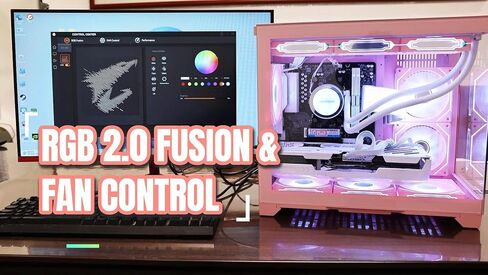 Ocean Park Pink Gaming PC Gamer Desktop Computer W/KB & Mouse, AMD Ryzen 7 9700X 8-Core 3.8 GHz, RTX 5070 12GB, 32GB DDR5, 1TB PCIe SSD, 850W PSU, Fusion 2.0 APP RGB Fan Control, Win 11 in Saudi Arabia