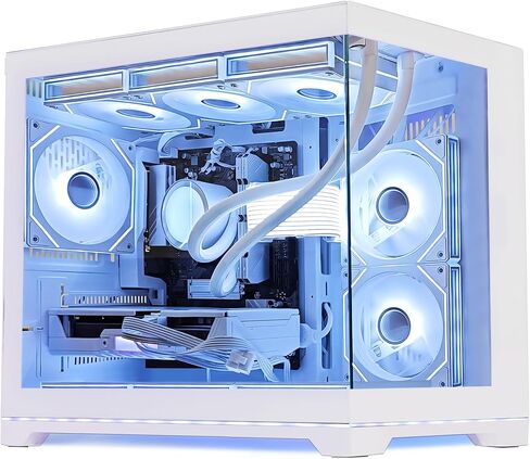 Ocean Park Pink Gaming PC Gamer Desktop Computer W/KB & Mouse, AMD Ryzen 7 9700X 8-Core 3.8 GHz, RTX 5070 12GB, 32GB DDR5, 1TB PCIe SSD, 850W PSU, Fusion 2.0 APP RGB Fan Control, Win 11 in Saudi Arabia