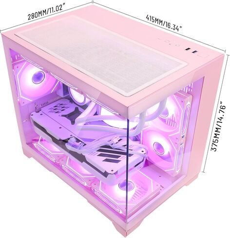 Ocean Park Pink Gaming PC Gamer Desktop Computer W/KB & Mouse, AMD Ryzen 7 9700X 8-Core 3.8 GHz, RTX 5070 12GB, 32GB DDR5, 1TB PCIe SSD, 850W PSU, Fusion 2.0 APP RGB Fan Control, Win 11 in Saudi Arabia