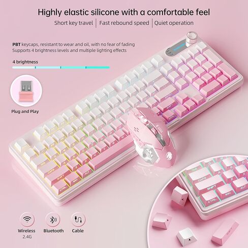 Ocean Park Pink Gaming PC Gamer Desktop Computer W/KB & Mouse, AMD Ryzen 7 9700X 8-Core 3.8 GHz, RTX 5070 12GB, 32GB DDR5, 1TB PCIe SSD, 850W PSU, Fusion 2.0 APP RGB Fan Control, Win 11 in Saudi Arabia